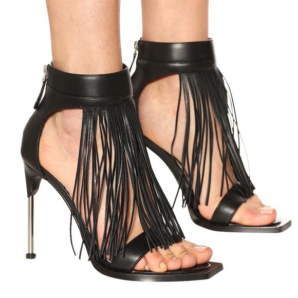 alexander mcqueen fringe sandals
